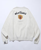 FREAK'S STORE x WILD THINGS Exclusive Tiger Motif with Embroidered Patch Crew Neck Sweatshirt