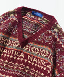 NAUTICA ( JAPAN ) Vintage-style Fair Isle Crew Neck Knit Pullover