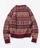 NAUTICA ( JAPAN ) Vintage-style Fair Isle Crew Neck Knit Pullover