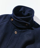 NAUTICA ( JAPAN ) Belted Wool Stand Collar Coat