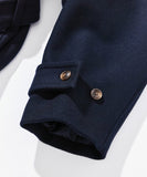 NAUTICA ( JAPAN ) Belted Wool Stand Collar Coat