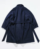 NAUTICA ( JAPAN ) Belted Wool Stand Collar Coat