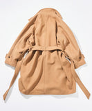 NAUTICA ( JAPAN ) Belted Wool Stand Collar Coat