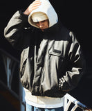 NAUTICA ( JAPAN ) Leatherett Nylon Reversible Short Quilted Jacket