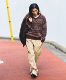 NAUTICA ( JAPAN ) Vintage-style Fair Isle Crew Neck Knit Pullover