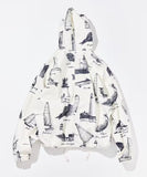 NAUTICA ( JAPAN ) OCEAN All-over Print Twill Zip-up Hooded Jacket