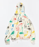 NAUTICA ( JAPAN ) OCEAN All-over Print Twill Zip-up Hooded Jacket