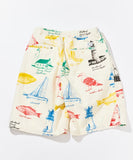NAUTICA ( JAPAN ) OCEAN Zll-over Print Twill Two-Pleat Easy Shorts