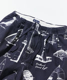 NAUTICA ( JAPAN ) OCEAN Zll-over Print Twill Two-Pleat Easy Shorts