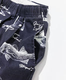 NAUTICA ( JAPAN ) OCEAN Zll-over Print Twill Two-Pleat Easy Shorts