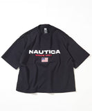 NAUTICA ( JAPAN ) Made in USA Heavyweight Oversized Crew Neck Print T-Shirt Type 1