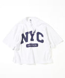 NAUTICA ( JAPAN ) Made in USA Heavyweight Oversized Crew Neck Print T-Shirt Type 2