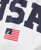 NAUTICA ( JAPAN ) Made in USA Heavyweight Oversized Crew Neck Print T-Shirt Type 5