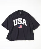 NAUTICA ( JAPAN ) Made in USA Heavyweight Oversized Crew Neck Print T-Shirt Type 5