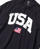 NAUTICA ( JAPAN ) Made in USA Heavyweight Oversized Crew Neck Print T-Shirt Type 5