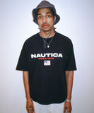 NAUTICA ( JAPAN ) Made in USA Heavyweight Oversized Crew Neck Print T-Shirt Type 1