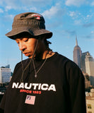 NAUTICA ( JAPAN ) Made in USA Heavyweight Oversized Crew Neck Print T-Shirt Type 1