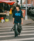 NAUTICA ( JAPAN ) Made in USA Heavyweight Oversized Crew Neck Print T-Shirt Type 3