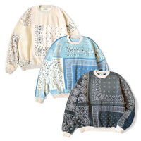 KAPITAL Fleece Bandana Pattern Bibark BIG Sweatshirt [ EK-1005 ] cotwo