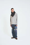 KUON Sashiko Mended Denim Trousers