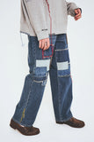KUON Sashiko Mended Denim Trousers