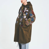 KUON Sashiko Crest Snow Parka