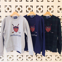 BEAMS x POLO RALPH LAUREN GOLF CREST LOGO SWEATSHIRT cotwo