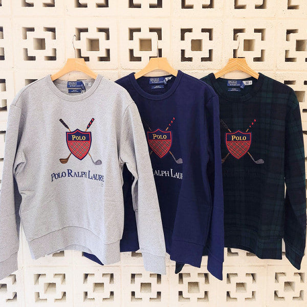 BEAMS x POLO RALPH LAUREN GOLF CREST LOGO SWEATSHIRT cotwo