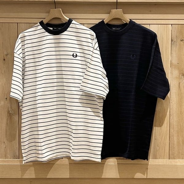 BEAMS x FRED PERRY RELAX ED ST RIPE PIQUE T-SHIRT
