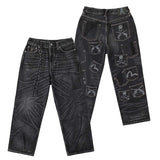 mastermind JAPAN x roarguns x EVISU WASHED MULTI-POCKET SELVEDGE DENIM JEANS