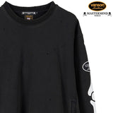 MASTERMIND WORLD x VANSON REGULAR FIT DAMEGED CREWNECK SWEATSHIRT