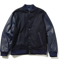 SOPHNET. 24A/W LEATHER SLEEVE VARSITY JACKET [ SOPH-242009 ]