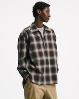 SOPHNET. 25A/W HIGH-TWIST OMBRE CHECK SKIPPER SHIRT [ SPNT-252031 ]