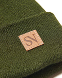 SOPHNET. 25A/W LEATHER PATCH KNIT CAP [ SPNT-252084 ]