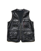 uniform experiment 25A/W LEATHER 4POCKET VEST [ UE-252001 ]