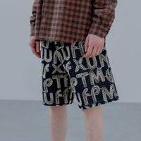 uniform experiment 25A/W OVERFLOW DENIM SHORTS [ UE-252047 ]