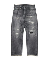 uniform experiment 25A/W DAMAGED DENIM REGULAR-FIT JEANS [ UE-252054 ]