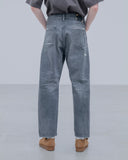uniform experiment 25A/W DAMAGED DENIM REGULAR-FIT JEANS [ UE-252054 ]