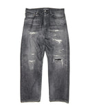 uniform experiment 25A/W DAMAGED DENIM REGULAR-FIT JEANS [ UE-252054 ]