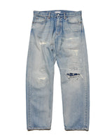 uniform experiment 25A/W DAMAGED DENIM REGULAR-FIT JEANS [ UE-252054 ]