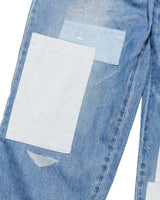 uniform experiment 25A/W PATCHWORKED DENIM WIDE-FITJEANS [ UE-252056 ]