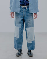 uniform experiment 25A/W PATCHWORKED DENIM WIDE-FITJEANS [ UE-252056 ]