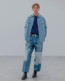 uniform experiment 25A/W PATCHWORKED DENIM WIDE-FITJEANS [ UE-252056 ]