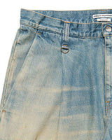 uniform experiment 25A/W FADE DENIM BOLD-FIT TUCK JEANS [ UE-252057 ]