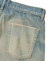 uniform experiment 25A/W FADE DENIM BOLD-FIT TUCK JEANS [ UE-252057 ]