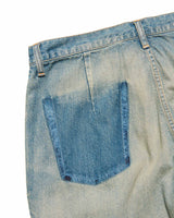 uniform experiment 25A/W FADE DENIM BOLD-FIT TUCK JEANS [ UE-252057 ]