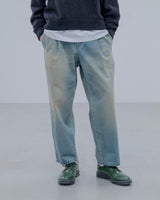 uniform experiment 25A/W FADE DENIM BOLD-FIT TUCK JEANS [ UE-252057 ]