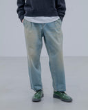 uniform experiment 25A/W FADE DENIM BOLD-FIT TUCK JEANS [ UE-252057 ]