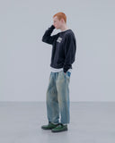 uniform experiment 25A/W FADE DENIM BOLD-FIT TUCK JEANS [ UE-252057 ]
