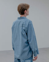 uniform experiment 25A/W WASHED CHAMBRAY SHIRT [ UE-252058 ]